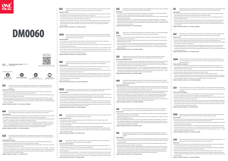 Page 1 de la notice Manuel utilisateur One for all DM 0060