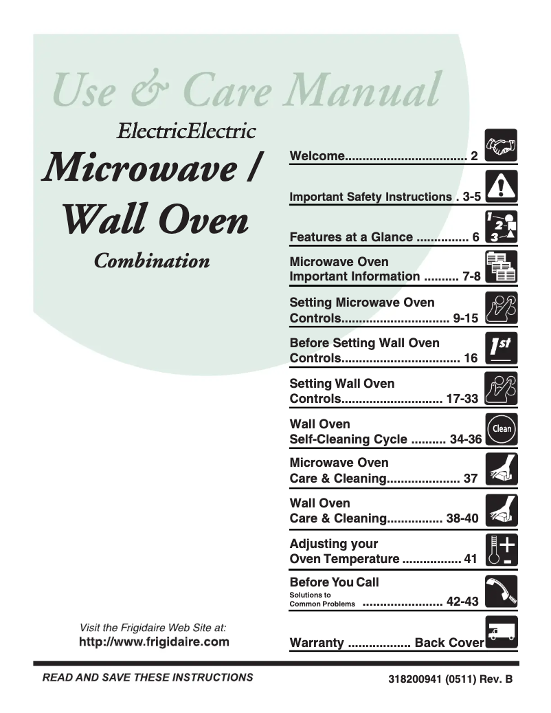 Page n°1 - Manuel utilisateur Frigidaire GLEB27M9EB