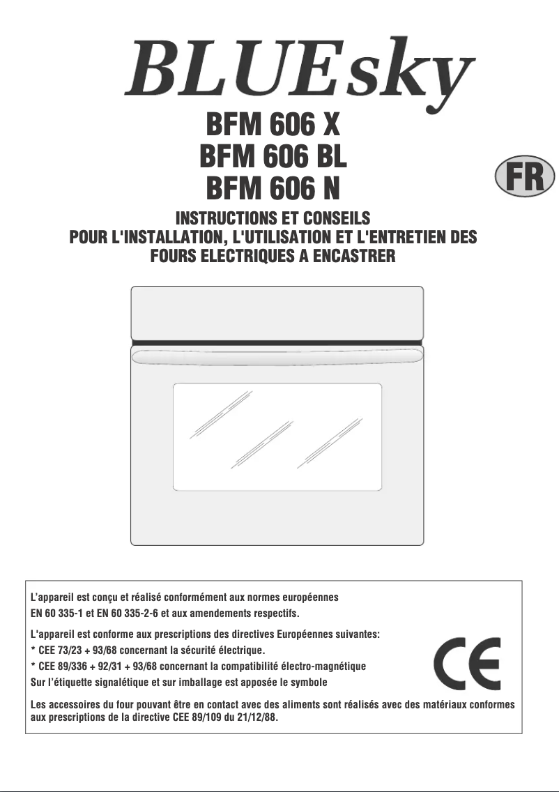Page 1 de la notice Manuel utilisateur Bluesky BFM 606 N
