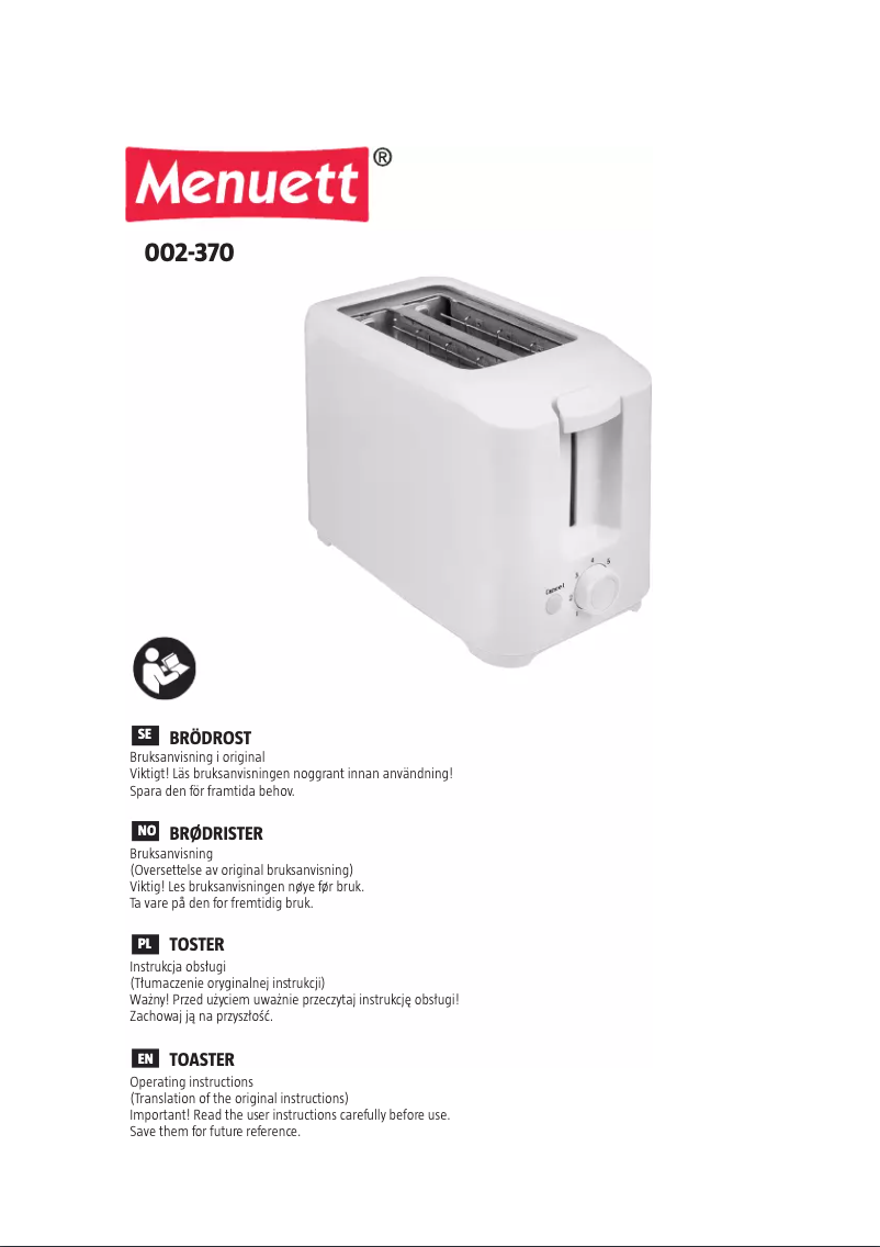 Image de la première page du manuel de l'appareil 002-370