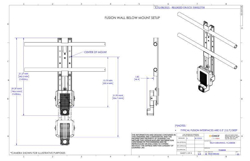 Page 1 de la notice Manuel utilisateur Chief FCA800K