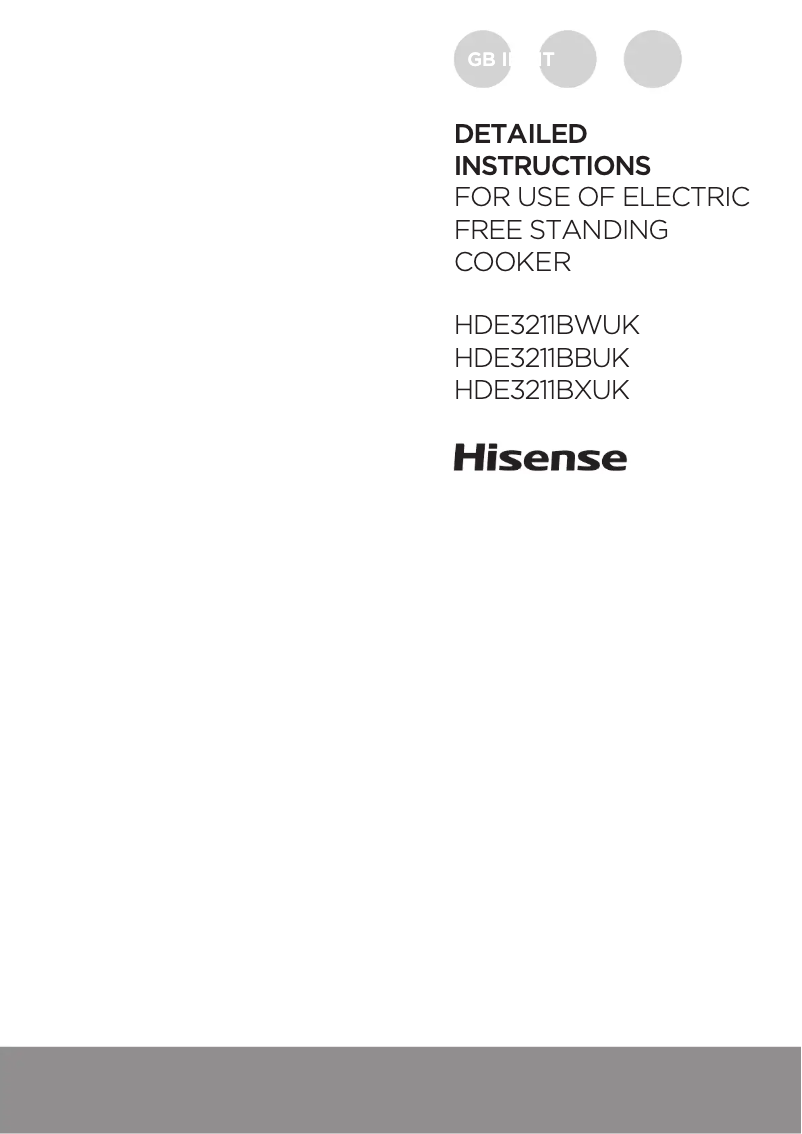 Page 1 de la notice Manuel utilisateur Hisense HDE3211BWUK