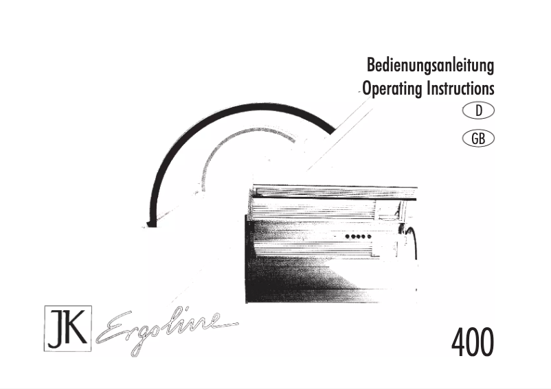 Image de la première page du manuel de l'appareil JK 400