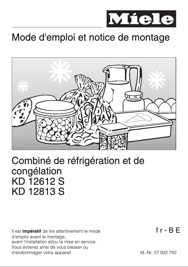 Page 1 de la notice Manuel utilisateur Miele KD 12612 S