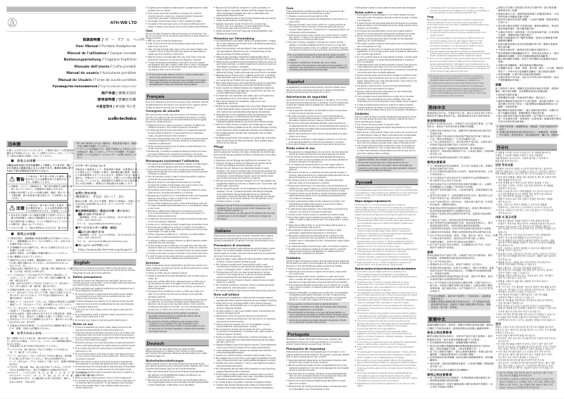 Page 1 of the manual User Manual Audio-Technica ATH-WB LTD