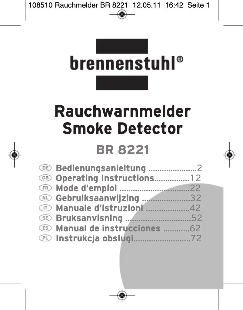 Page n°1 - Manuel utilisateur Brennenstuhl BR 8221