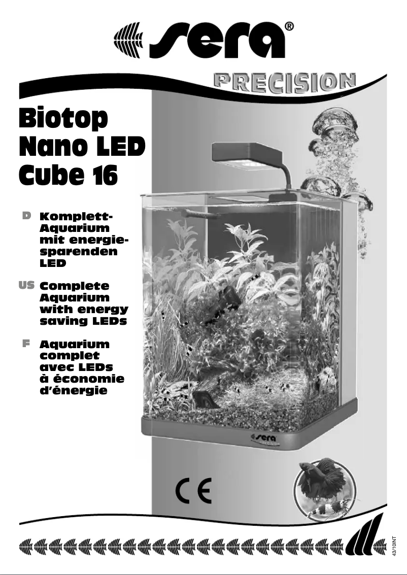 Page 1 de la notice Manuel utilisateur sera Biotop Nano LED Cube 16