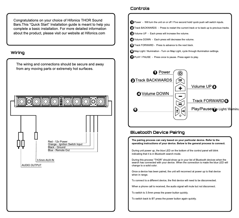 Page 1 de la notice Manuel utilisateur Hifonics THOR TPS-10