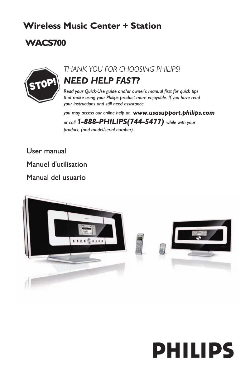 Página 1 del manual Manual de usuario Philips WACS700