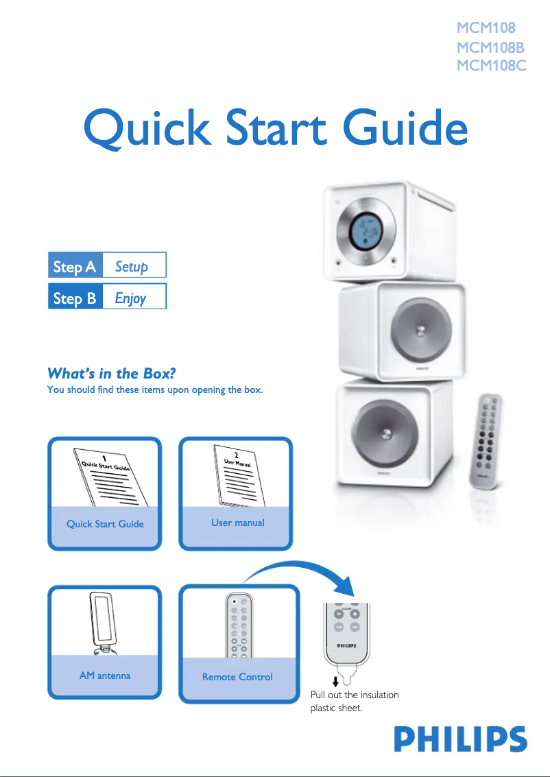 Image de la première page du manuel de l'appareil MCM108C