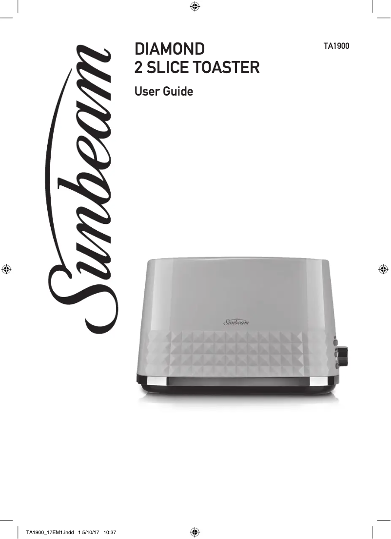 Page 1 de la notice Manuel utilisateur Sunbeam TA1900