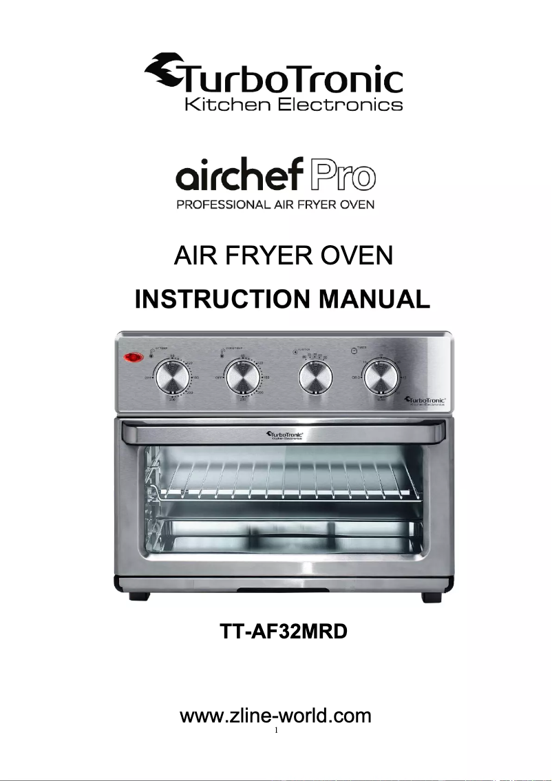 Image de la première page du manuel de l'appareil Airchef Pro TT-AF32MRD