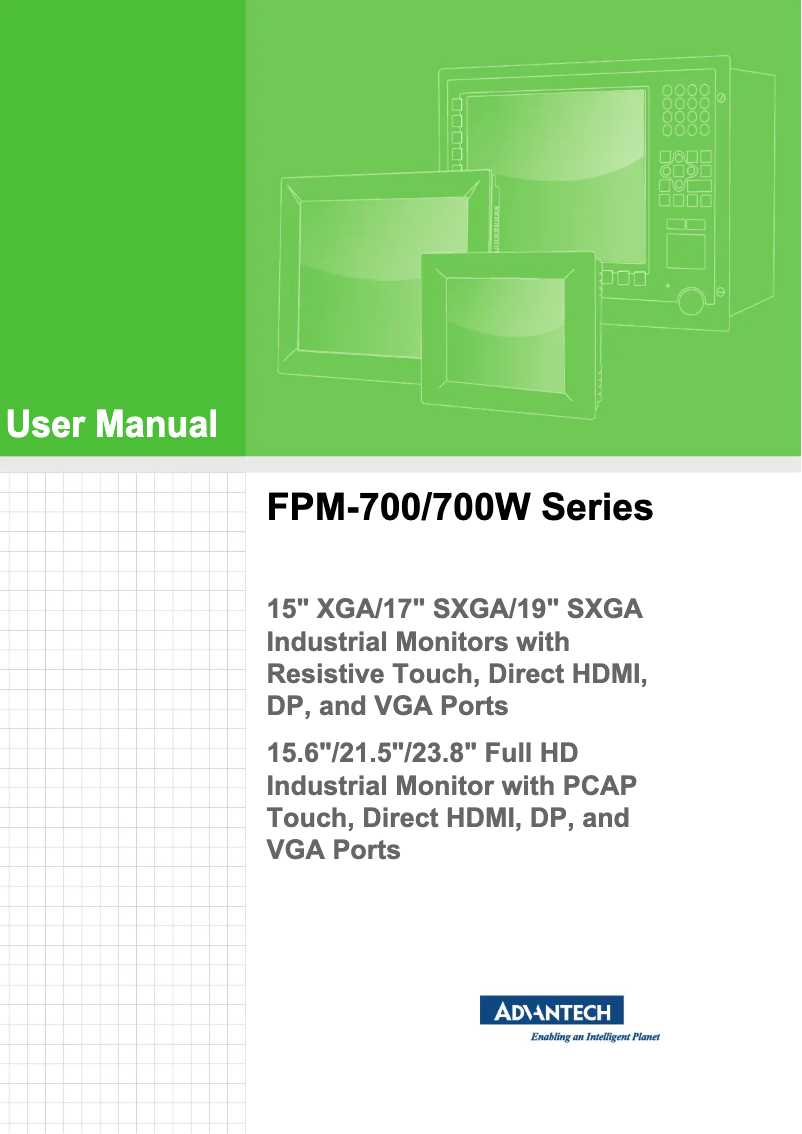 Page n°1 - Manuel utilisateur Advantech FPM-715-R9AE
