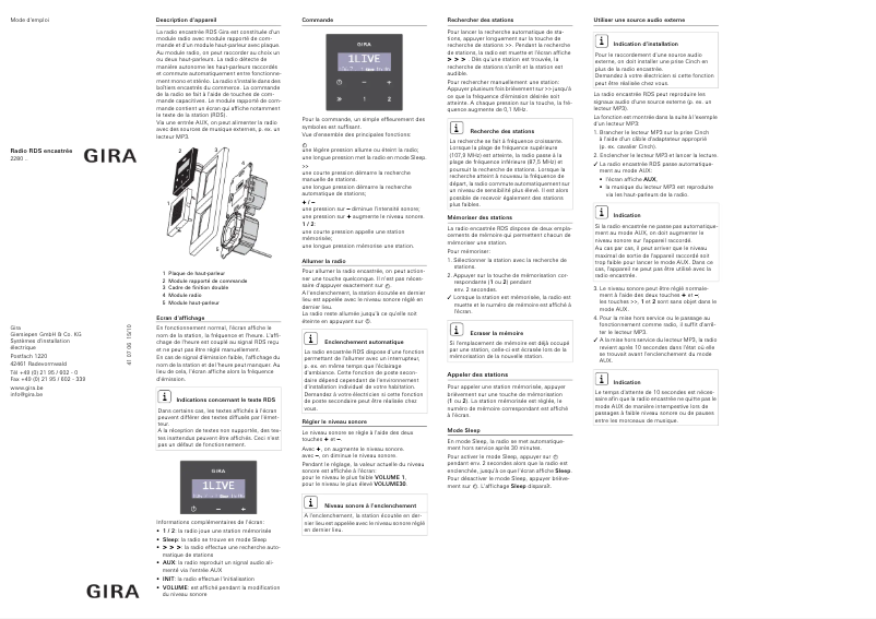 Image de la première page du manuel de l'appareil 0392112