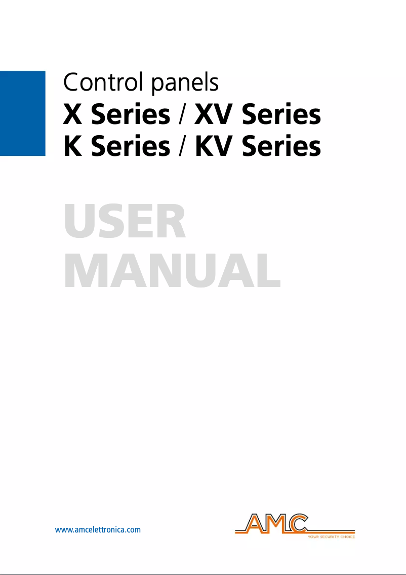 Page n°1 - Manuel utilisateur AMC X 864 V