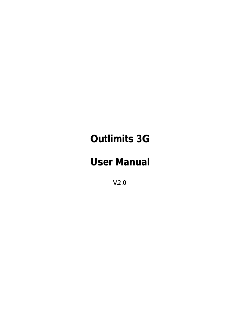 Page n°1 - Manuel utilisateur ITT Out Limits 3G