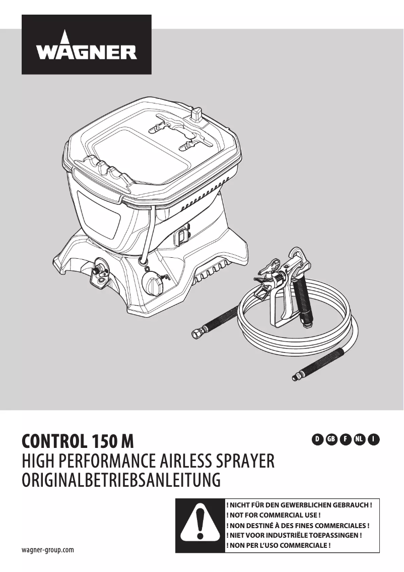 Page n°1 - Manuel utilisateur Wagner SprayTech Control 150 M
