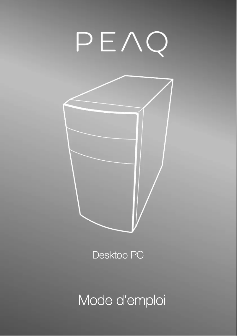 Page 1 de la notice Manuel utilisateur PEAQ PDT P1010