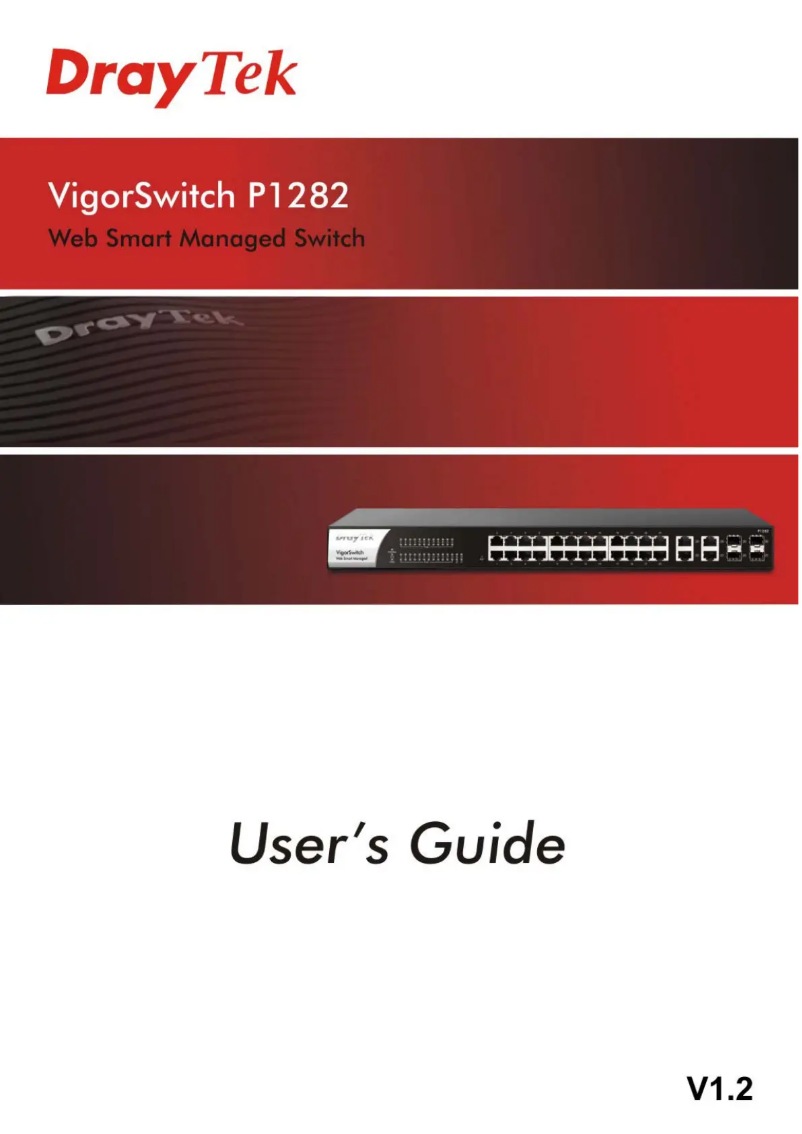 Page n°1 - Manuel utilisateur Draytek VigorSwitch P1282