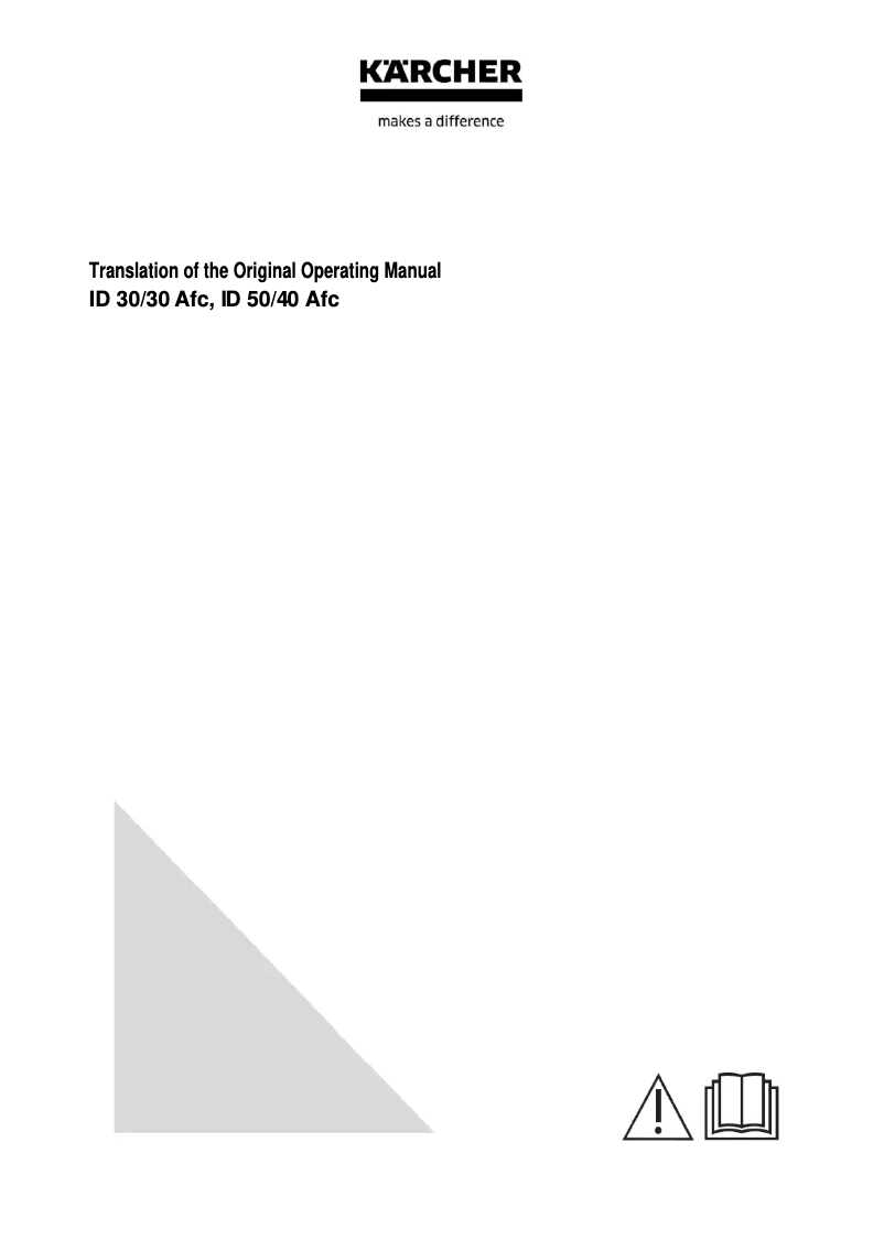 Page n°1 - Manuel utilisateur Kärcher ID 50/40 Afc