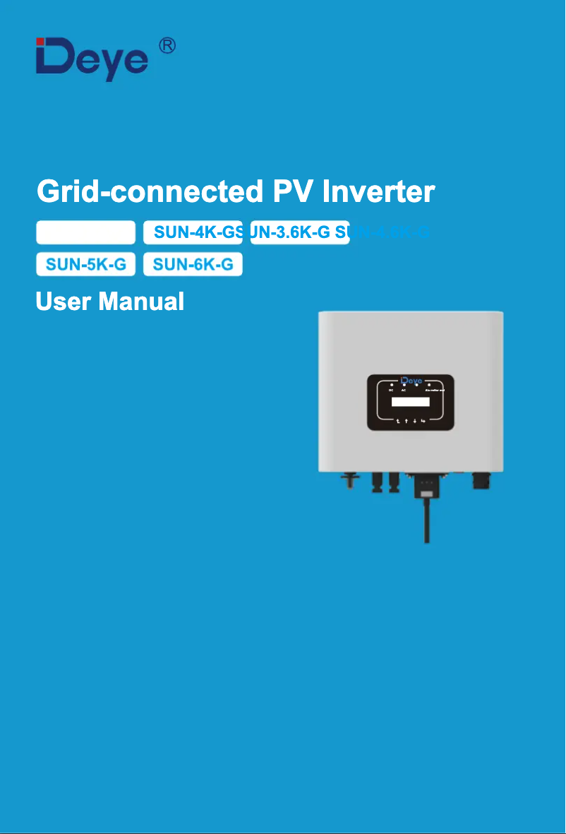 Page 1 de la notice Manuel utilisateur Deye SUN-6K-G