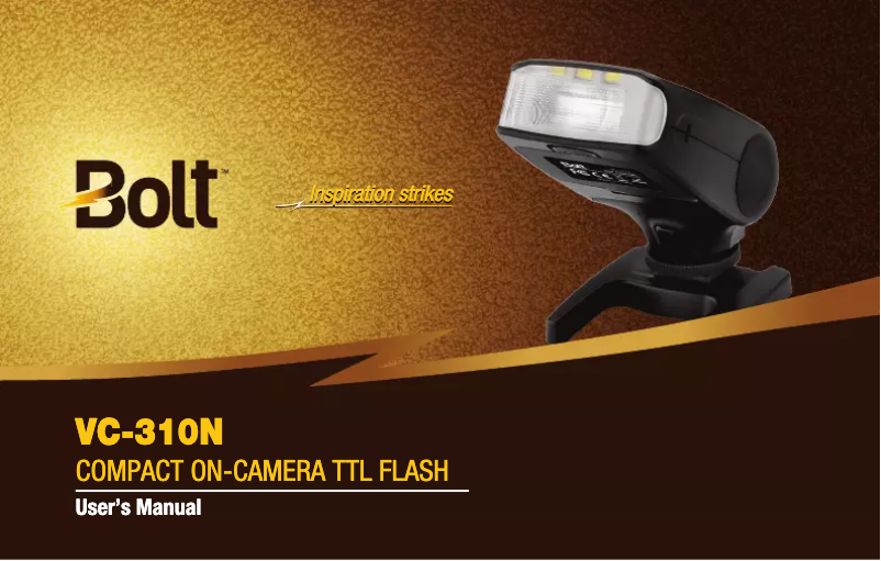 Page 1 de la notice Manuel utilisateur Bolt VC-310