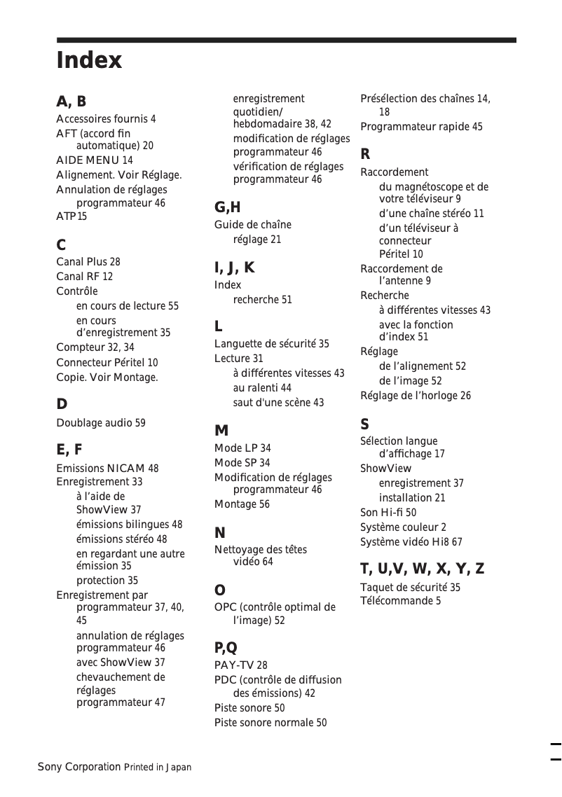 Image de la première page du manuel de l'appareil SLV-T2000