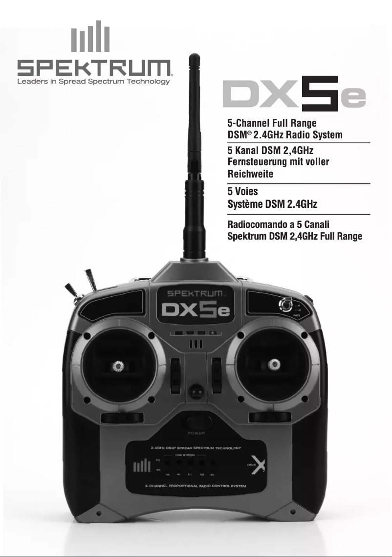 Page n°1 - Manuel utilisateur Spektrum DX5e