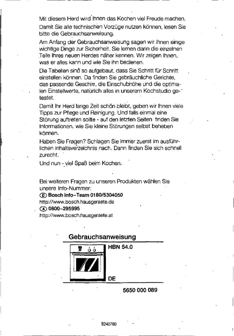 Image de la première page du manuel de l'appareil HBN5450