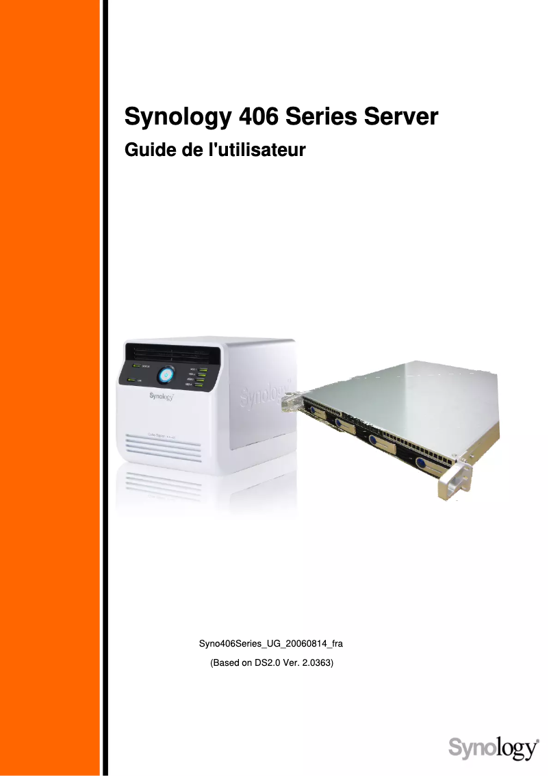 Page n°1 - Manuel utilisateur Synology RS-406