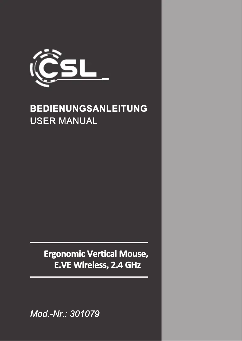 Page n°1 - Manuel utilisateur CSL 301079