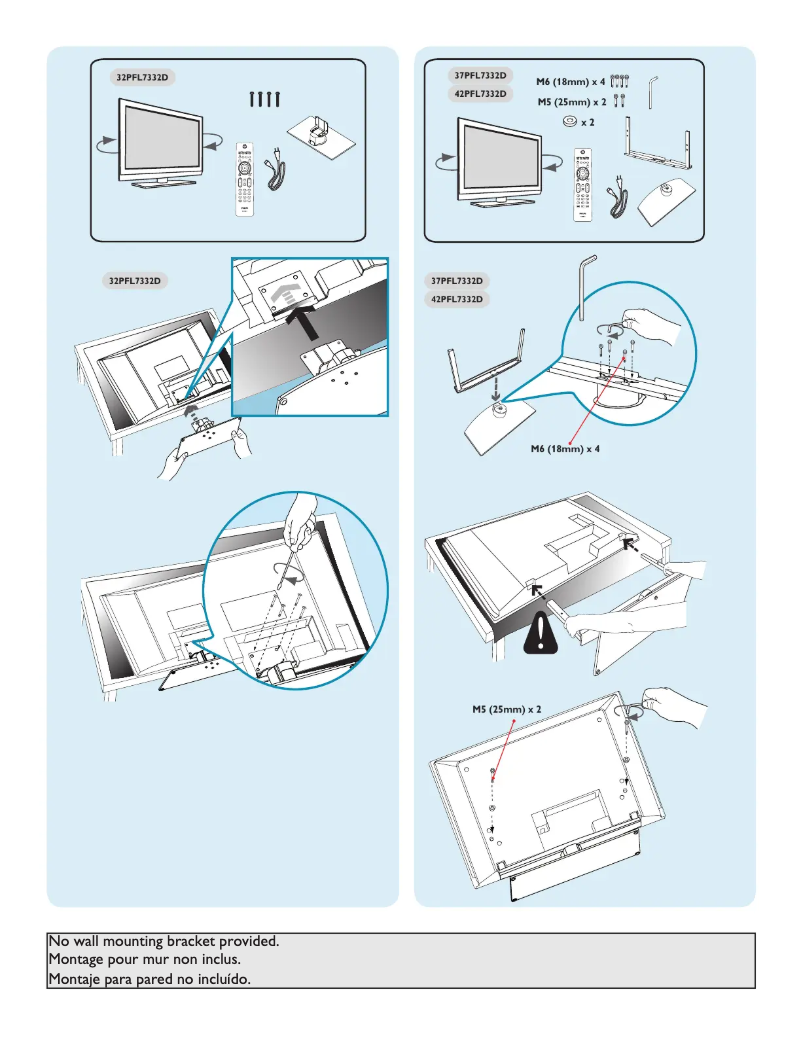 Page 1 de la notice Guide de démarrage rapide Philips 42PFL7332D