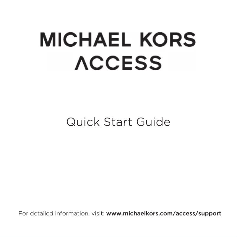 Page 1 de la notice Manuel utilisateur Michael Kors Kors Access Sofie MKT5039
