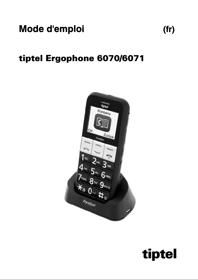 Image de la première page du manuel de l'appareil Ergophone 6070