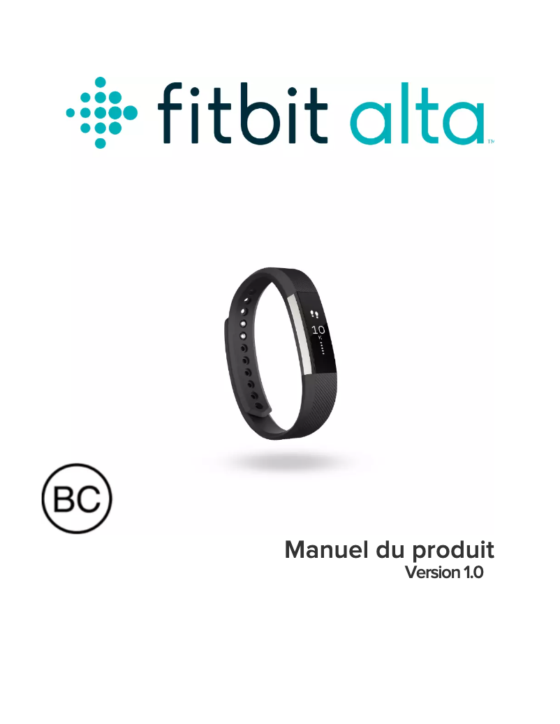 Page n°1 - Manuel utilisateur Fitbit Alta