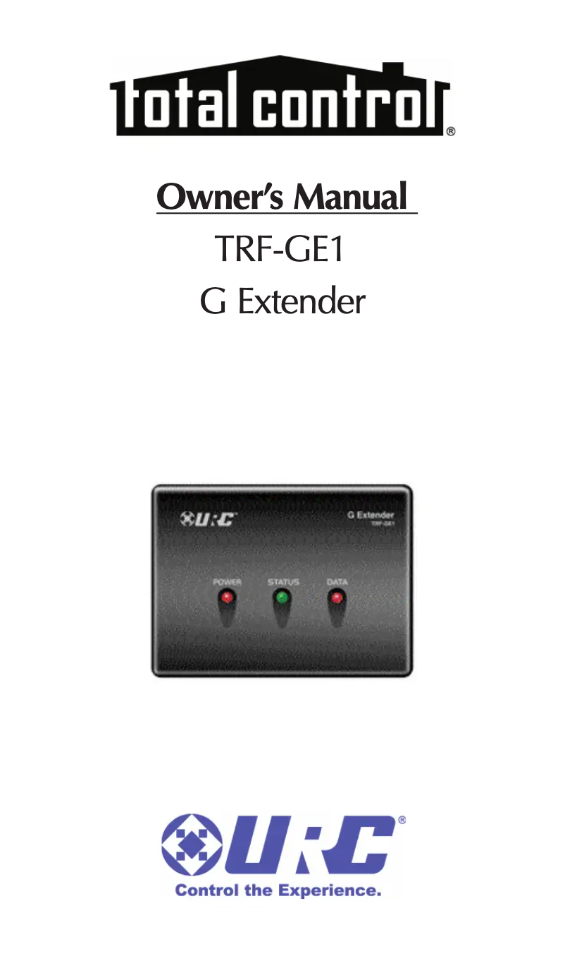 First page image of the manual for TRF-GE1