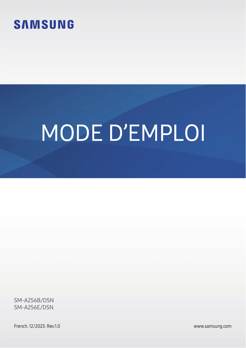 Page 1 de la notice Manuel utilisateur Samsung Galaxy A25