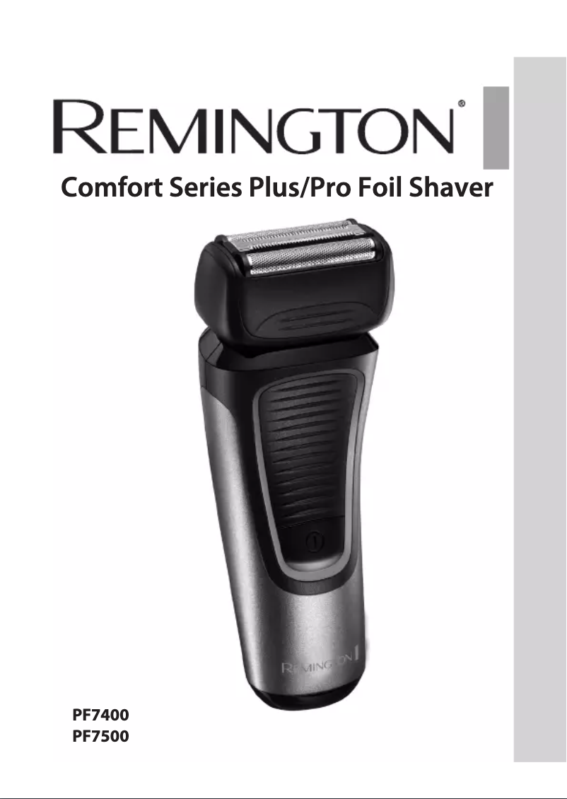 Página 1 del manual Manual de usuario Remington Comfort PF7500