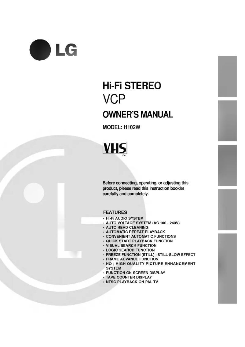 Página 1 del manual Manual de usuario LG H102W