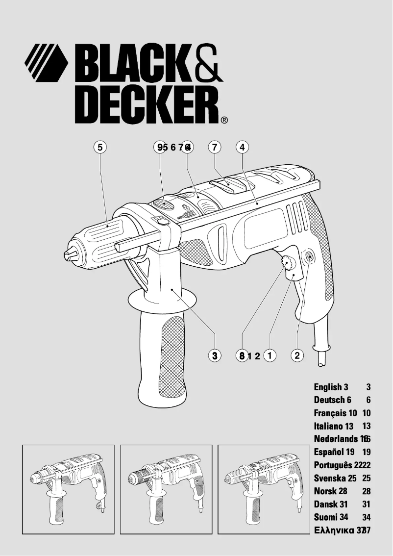 Page 1 de la notice Manuel utilisateur Black & Decker KR550K