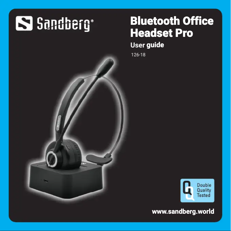 Page 1 de la notice Manuel utilisateur Sandberg Bluetooth Office Headset Pro 126-18