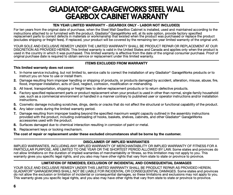 Page 1 de la notice Mode d'emploi Gladiator GAWG28FDESG