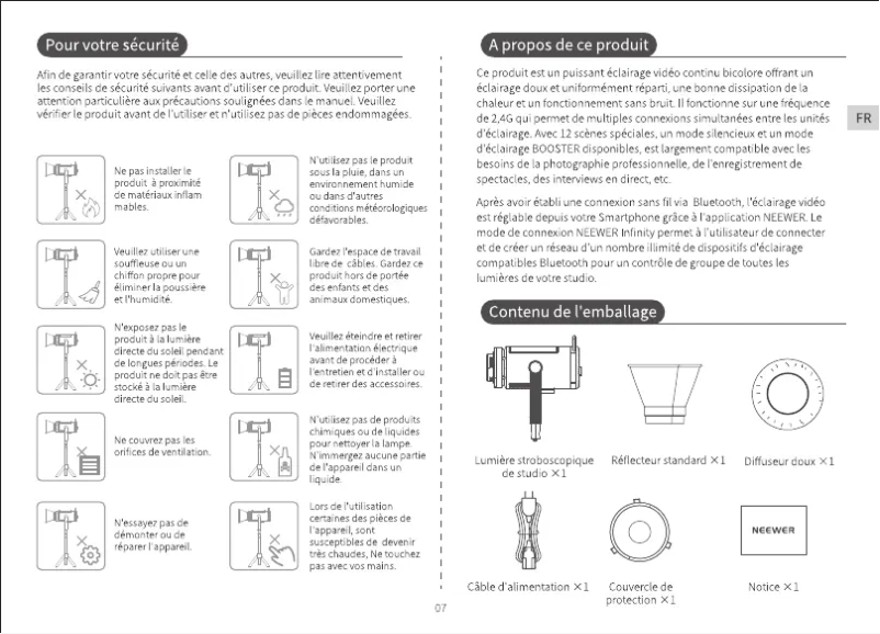 Page 1 de la notice Manuel utilisateur Neewer CB300B