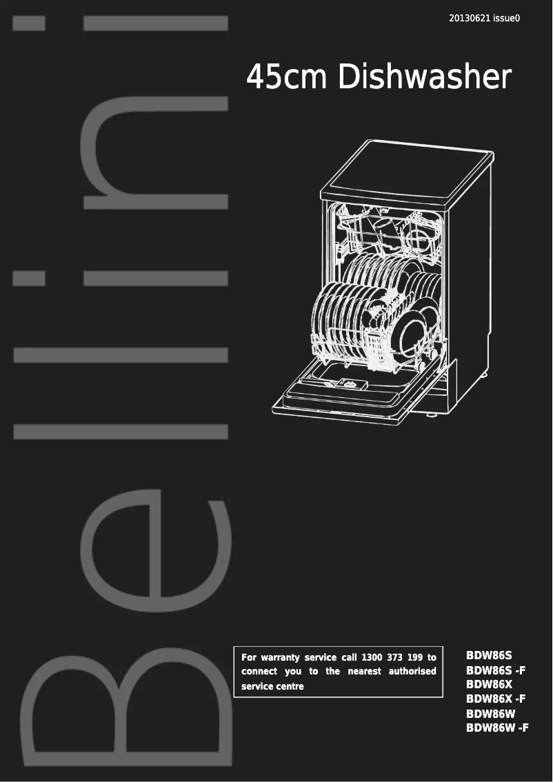 Page 1 de la notice Manuel utilisateur Bellini BDW86S