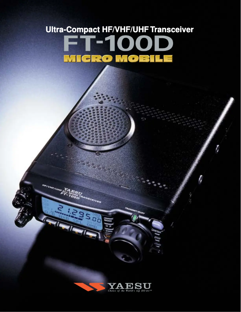 Página 1 del manual Folleto Yaesu FT-100D