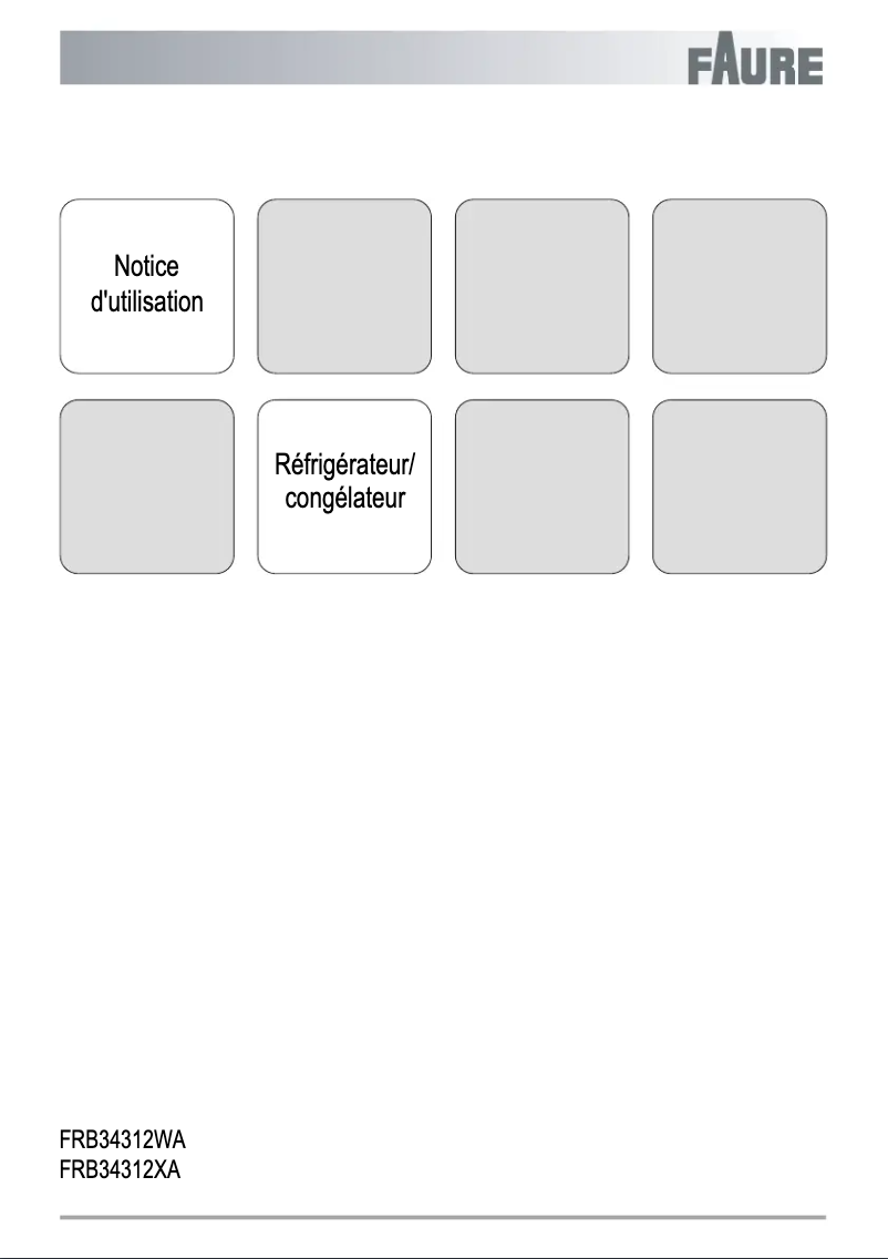 Page 1 de la notice Manuel utilisateur Faure FRB34312WA