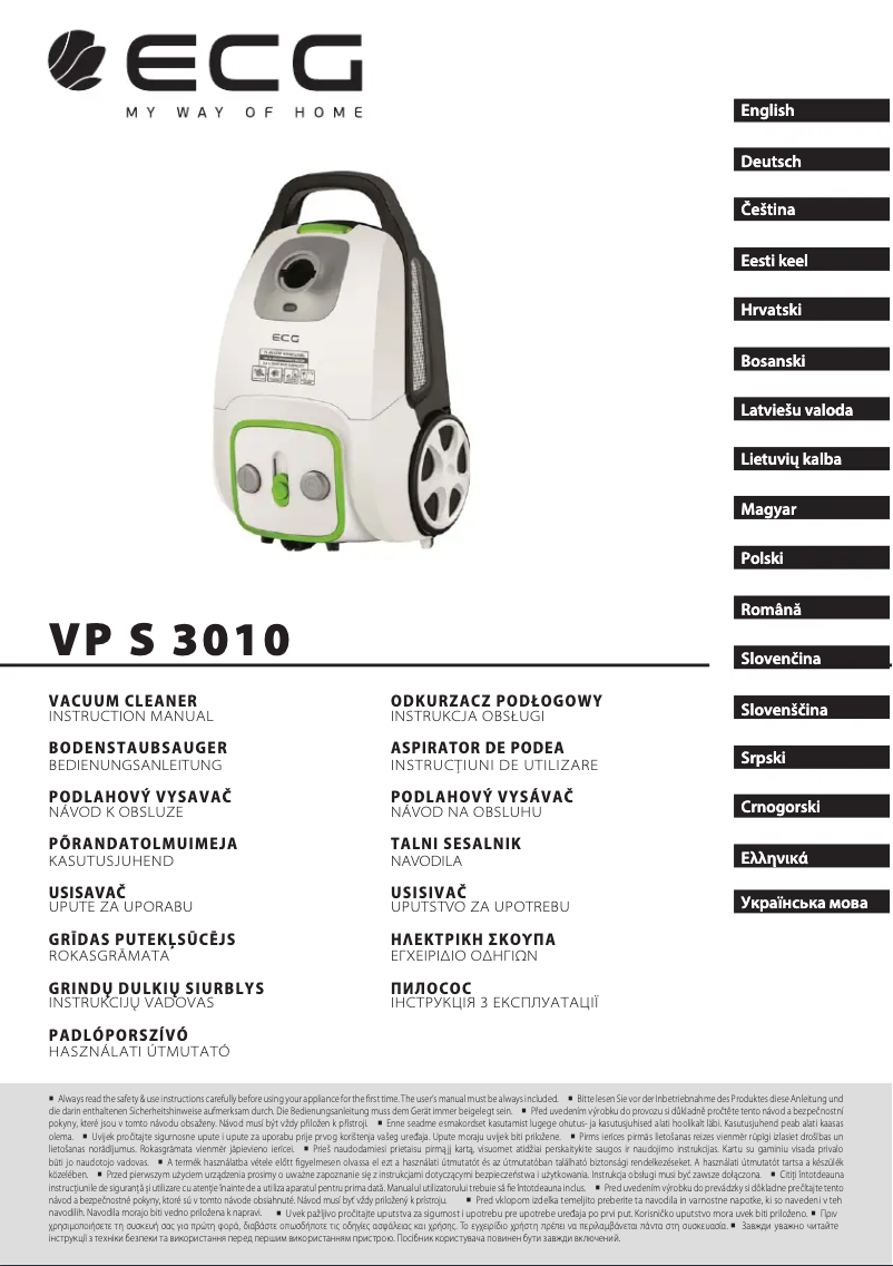 Página 1 del manual Manual de usuario ECG VP S3010