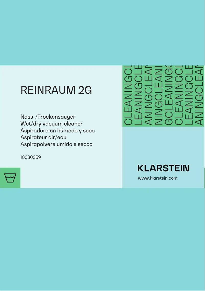 Page n°1 - Manuel utilisateur Klarstein Reinraum 2G