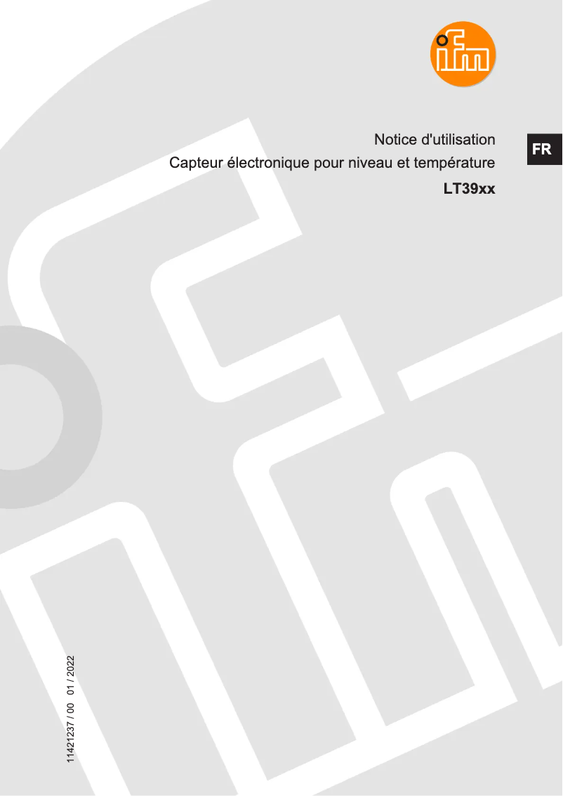 Page 1 de la notice Manuel utilisateur IFM LT3924