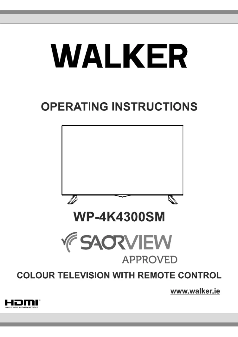 Page n°1 - Manuel utilisateur Walker WP4K4300SM
